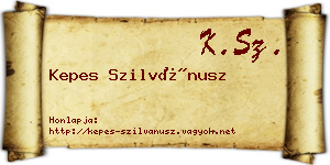 Kepes Szilvánusz névjegykártya